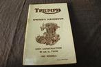 Triumph 1969 650cc twins motorcycle owner's handbook, Motoren, Handleidingen en Instructieboekjes, Ophalen of Verzenden, Triumph