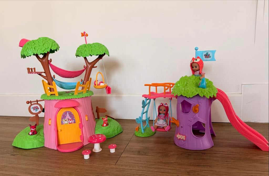 Mini Chou Chou boomhuis en speelboom, Kinderen en Baby's, Speelgoed | Poppenhuizen, Ophalen of Verzenden, Zo goed als nieuw, Poppenhuis