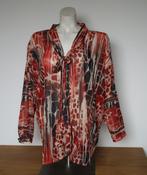 Nr.25: Mooie Top Blouse leuke print rood gevlamd XL, Ophalen of Verzenden, Zo goed als nieuw, Maat 46/48 (XL) of groter, Rood