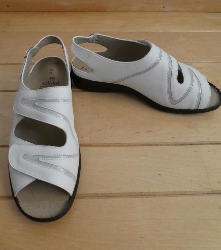 NIEUW Solidus sandalen maat 41 1/3 breedte H wit model Lia, Kleding | Dames, Schoenen, Nieuw, Sandalen of Muiltjes, Wit, Verzenden