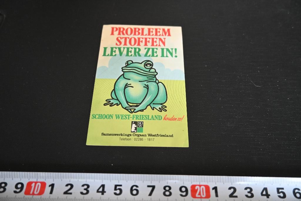 sticker Schoon West - Friesland Probleem stoffen lever ze in, Ophalen, Zo goed als nieuw