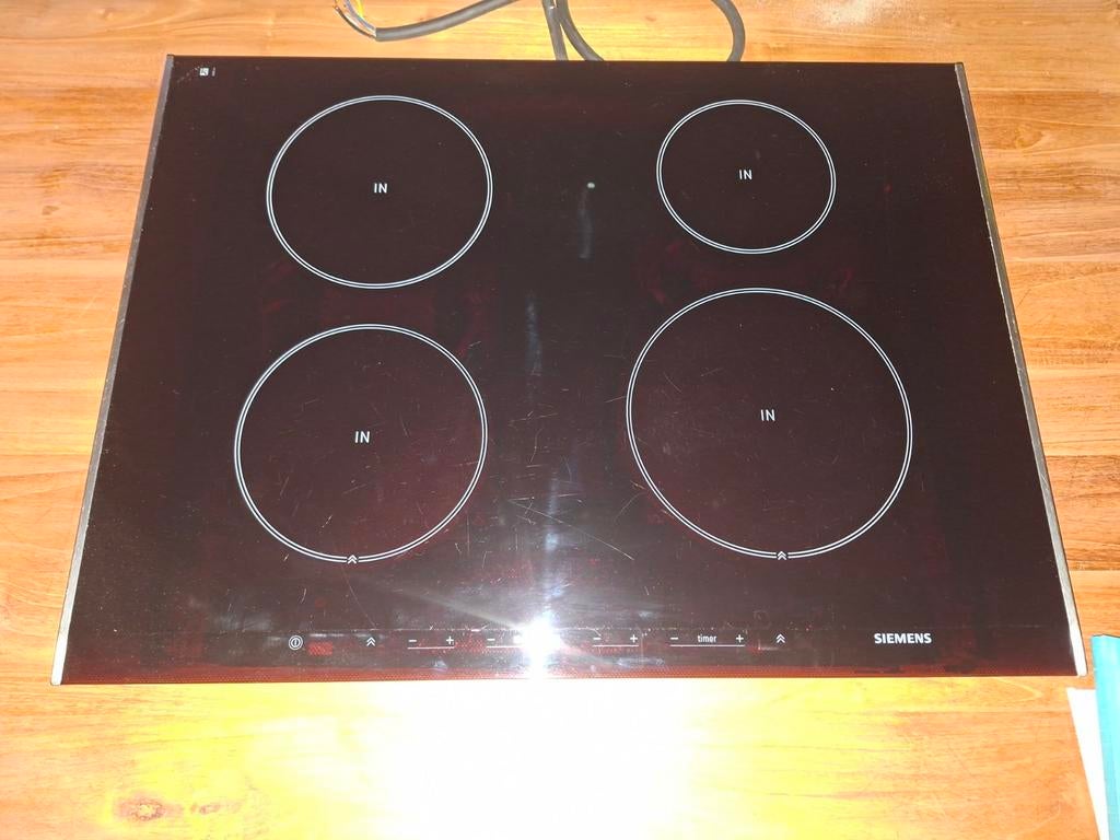 Siemens inductie kookplaat, Witgoed en Apparatuur, Kookplaten, Ophalen, Gebruikt, 4 kookzones, Inbouw
