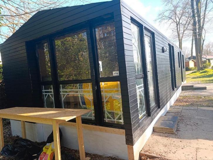 Chalet met staanplaats te koop/te huur in  Harderwijk, Tuin en Terras, Zonneschermen, Gebruikt, Overige typen, 150 tot 300 cm