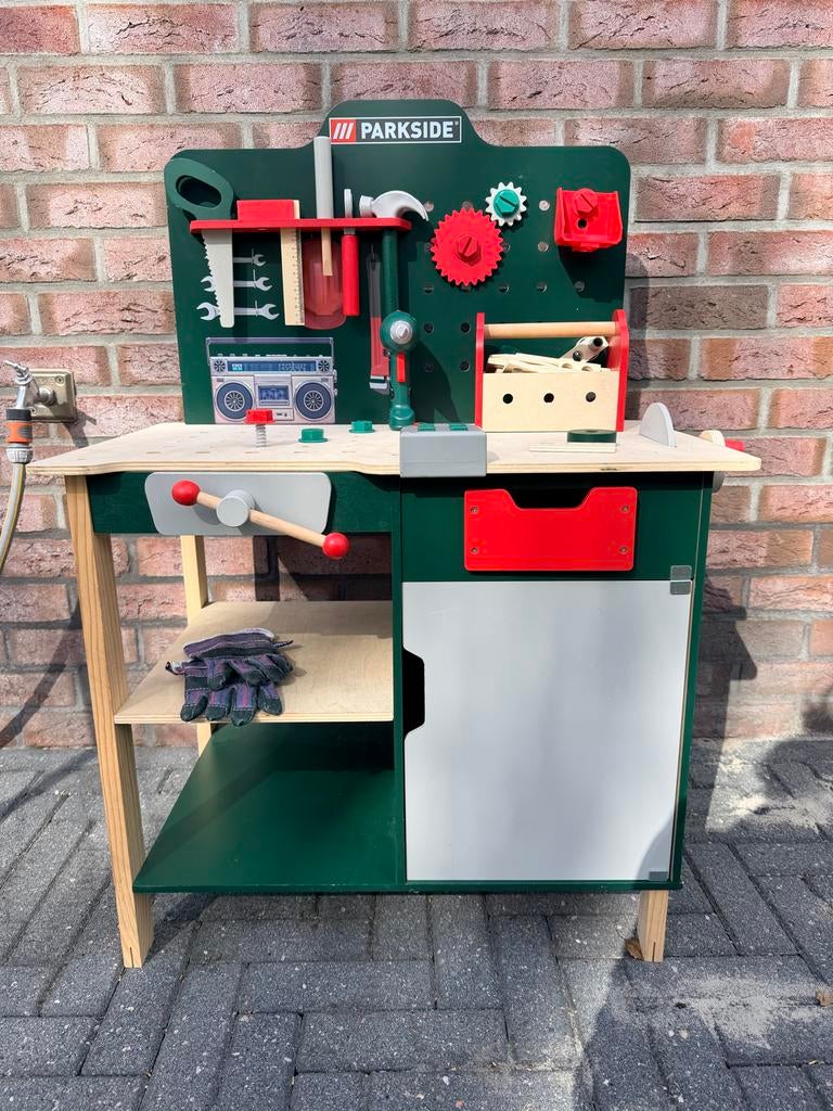 Parkside houten speelgoed werkbank, Ophalen, Gebruikt, Jongen of Meisje