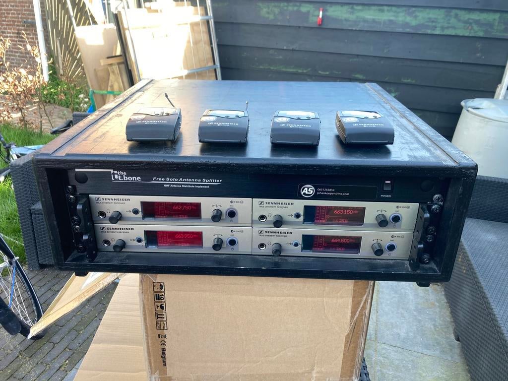 Sennheiser ew300 G3 4-voudig rack met beltpacks, Muziek en Instrumenten, Microfoons, Ophalen of Verzenden, Zo goed als nieuw, Overige typen