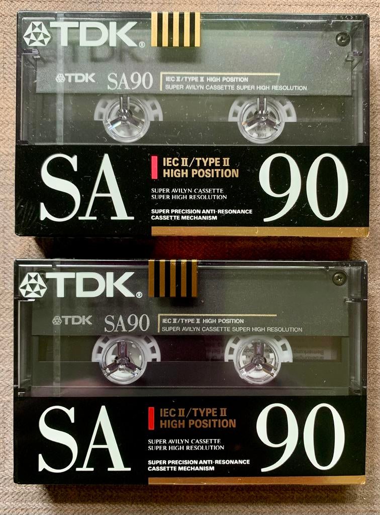 2x NOS TDK SA90 1990 JAPAN cassettebandjes SA-90 SA 90 OVP, Cd's en Dvd's, Cassettebandjes, 2 t/m 25 bandjes, Ophalen of Verzenden