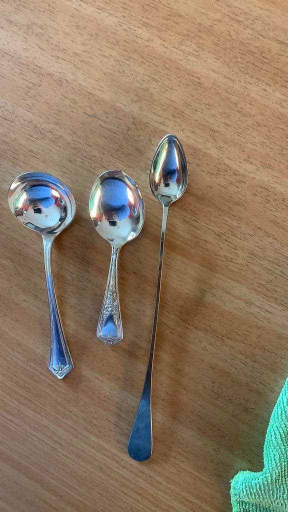 Allerlei verzilverde lepels. Roomlepel en anderen, Ophalen of Verzenden