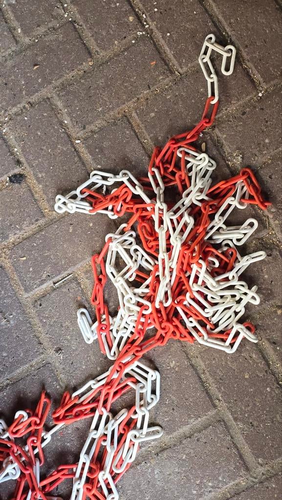 Afzetketting kunststof rood/wit, Ophalen, Gebruikt, Overige materialen, Overige typen
