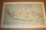 Antieke kaart - Nederlands-Indië - circa 1920, Boeken, Atlassen en Landkaarten, Gelezen, Ophalen of Verzenden, Landkaart, 1800 tot 2000
