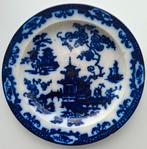 Antiek porseleinen bord, blauw-wit, 25,5 cm, Ophalen of Verzenden