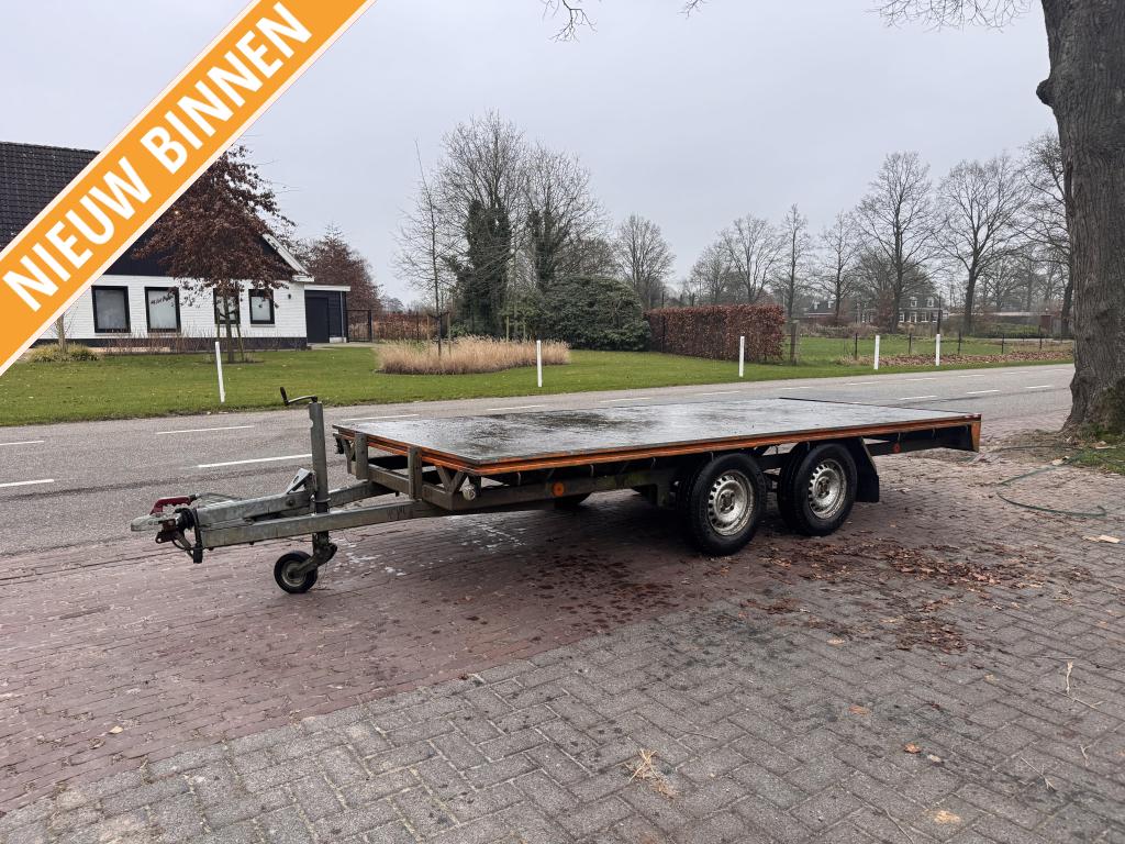 Pijnappel plateauwagen 400x180cm, Auto diversen, Aanhangers en Bagagewagens, Gebruikt