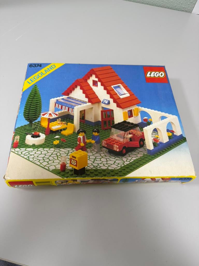 LEGO 6374 Holiday Home Compleet met doos en boekje uit 1983, Kinderen en Baby's, Speelgoed | Duplo en Lego, Lego, Ophalen of Verzenden