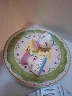 2 bordjes en 2 eierdoppen JET als nieuw!, Ophalen of Verzenden, Zo goed als nieuw, Bord(en), Overige stijlen