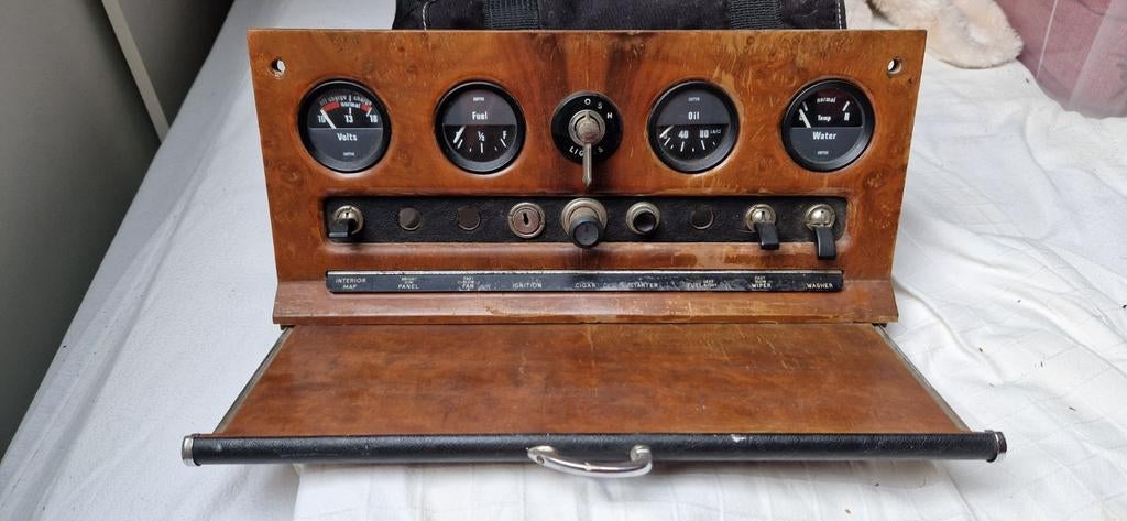 Klassiek Houten Dashboard Paneel met Smiths Meters, Auto-onderdelen, Dashboard en Schakelaars, Ophalen of Verzenden, Gebruikt