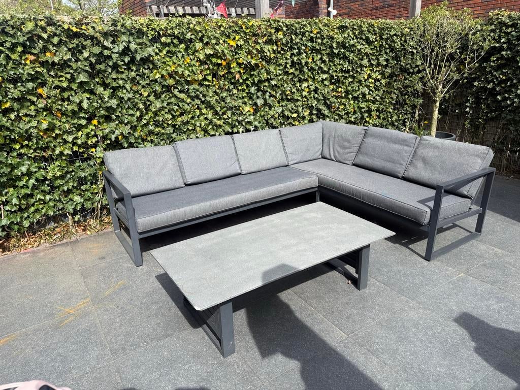 Jysk Vonge loungeset, Ophalen, 5 zitplaatsen, Gebruikt, Aluminium