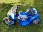 Blauwe kindermotor driewieler, werkt soms wel/soms niet, Ophalen of Verzenden, Gebruikt