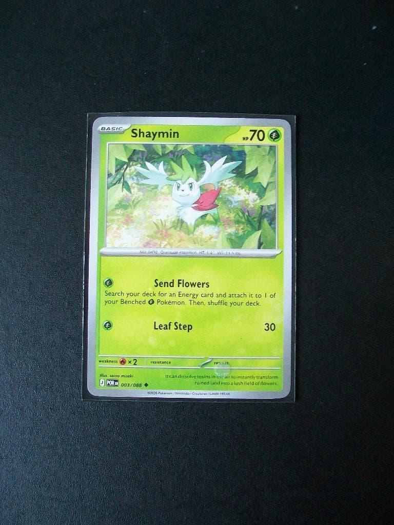 1357. Nieuwe Pokemon Kaart SHAYMIN HP 70 (003/088), Verzenden, Nieuw, Losse kaart