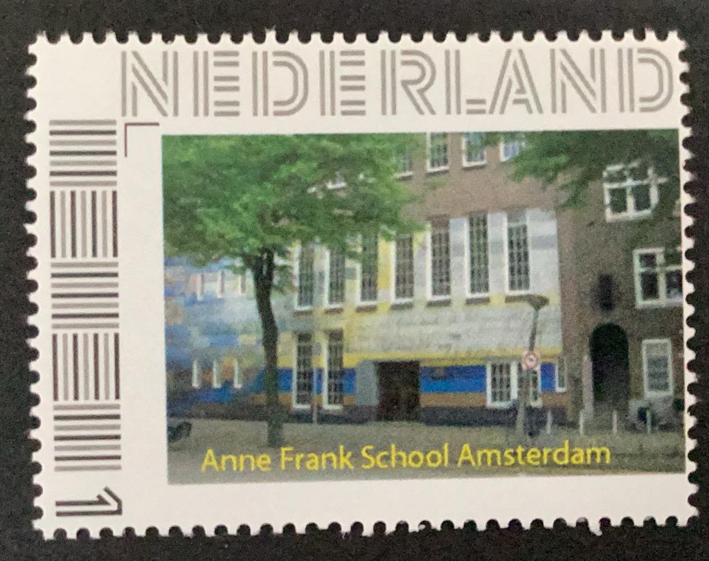Pers. zegel Anne Frank school Amsterdam, Ophalen of Verzenden, Postfris