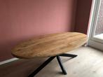 Ovale Mangohouten tafel, Ophalen, 100 tot 150 cm, 200 cm of meer, Zo goed als nieuw