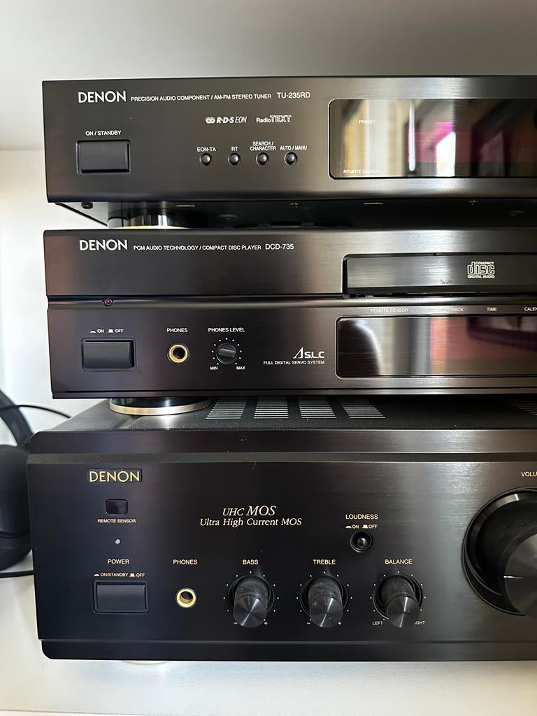 Denon hifi-set: tuner, cd-speler en versterker, Ophalen, Denon, Zo goed als nieuw, Cd-speler