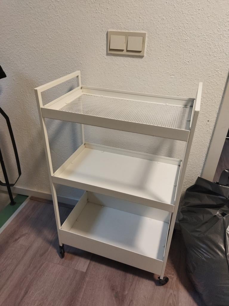 IKEA NISSFORS Trolley - Wit, Handig en Compact, Ophalen of Verzenden, Gebruikt