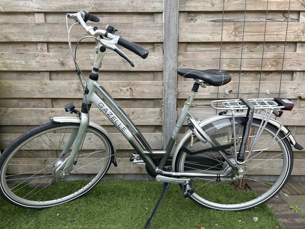 Gazelle Chamonix C8 damesfiets, Fietsen en Brommers, Fietsen | Dames | Damesfietsen, Ophalen, Gebruikt, Velgrem, Versnellingen