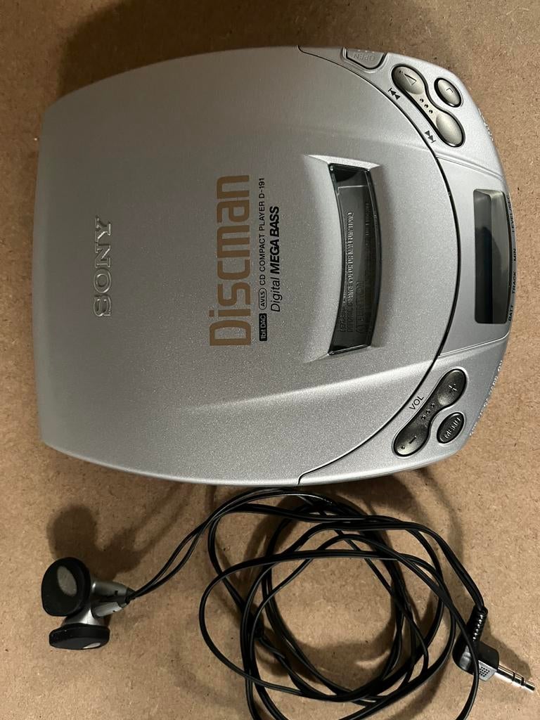 Sony Discman D-191 CD-speler met Digital Mega Bass, Audio, Tv en Foto, Walkmans, Discmans en Minidiscspelers, Ophalen of Verzenden