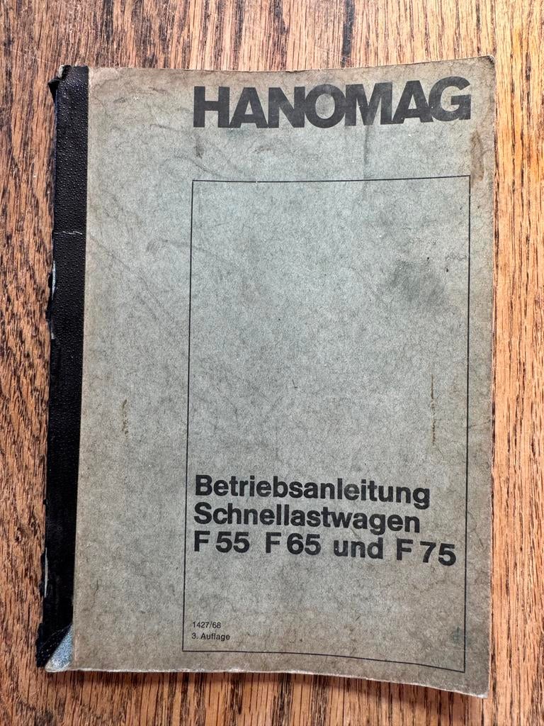 Hanomag F55-F65-F75 instructieboekje 1968, Ophalen of Verzenden