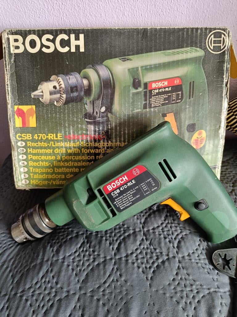 Bosch CSB 470-RLE Klopboormachine - Rechts/Linksdraaiend, Boormachine, Gebruikt, Ophalen of Verzenden, Variabele snelheid