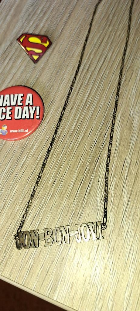 Ketting met 'Jon Bon Jovi' hanger, Ophalen of Verzenden