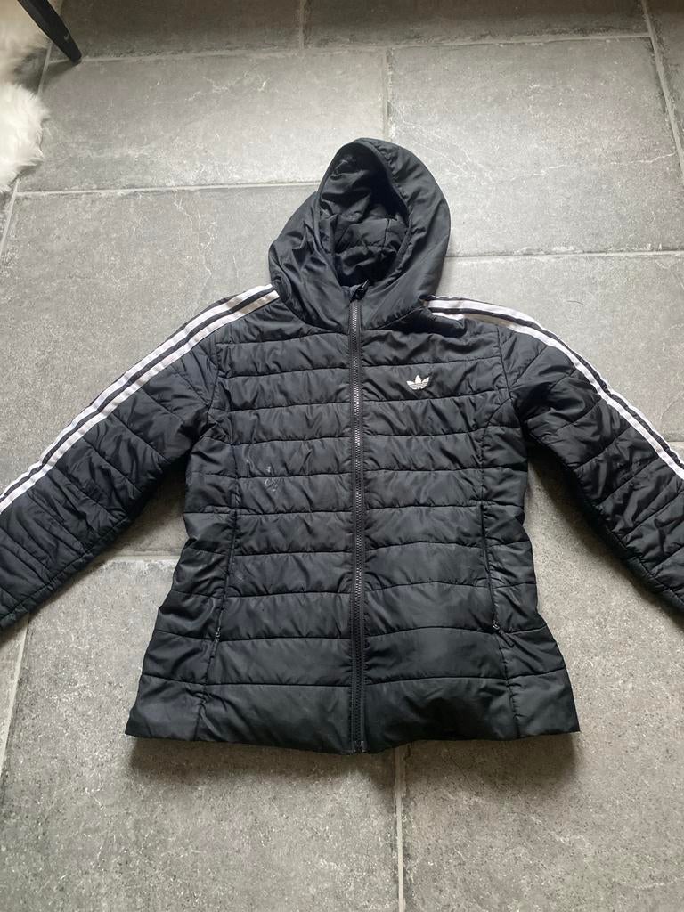 Adidas jas, Ophalen of Verzenden, Gedragen, Maat 36 (S), Zwart