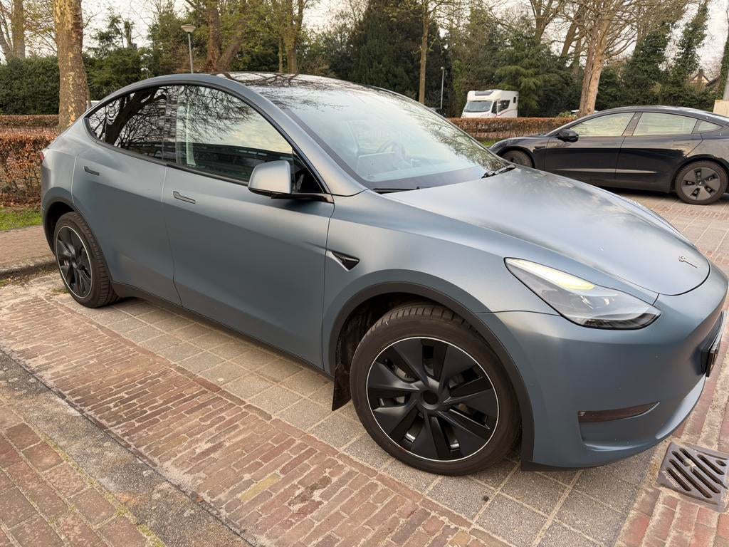 Tesla Model Y Long Range AWD 2022 FSD + Turbo Boost 1ste eig, Auto's, Tesla, Automaat, 0 cilinders, Blauw, Origineel Nederlands