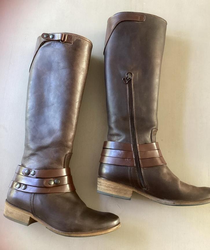 Dameslaarzen Floris van Bommel, Kleding | Dames, Schoenen, Gedragen, Hoge laarzen, Bruin, Ophalen of Verzenden