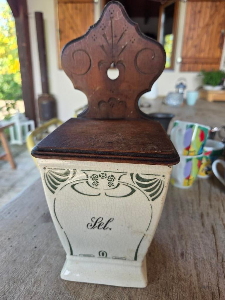 Antieke zoutpot sel, Ophalen of Verzenden