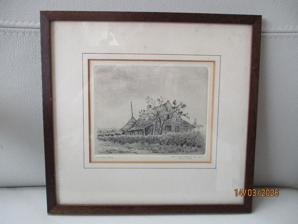 Hendrik de Laat - Ets - Brabant - art, Ophalen of Verzenden