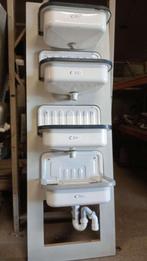 Metalen wasbakken, Gebruikt, Niet ingevuld, Niet ingevuld, Ophalen