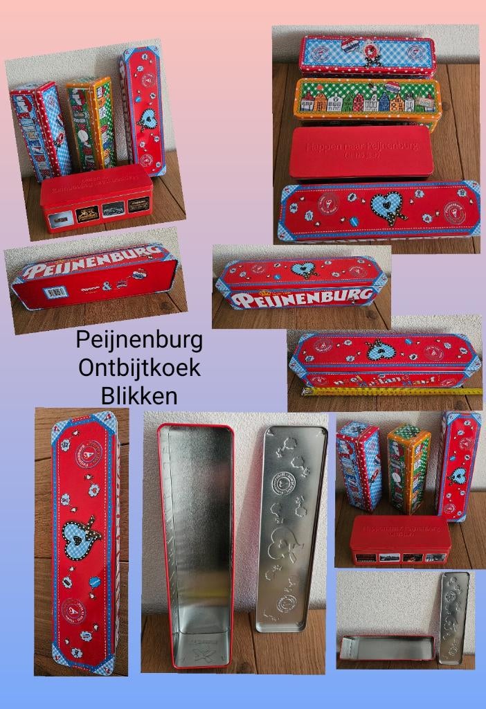 Peijnenburg koekblik XXL rood-blauw-wit & meer Peijnenburg's, Verzamelen, Blikken, Ophalen of Verzenden, Nieuw, Koek(jes), Overige merken