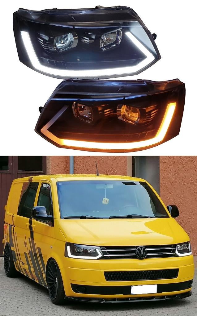 Koplampen met Lightbar dagrijverlichting voor VW T5 Nieuw, Nieuw, Info@yazas.com, Ochtruper Str 24 Gronau, Yazas