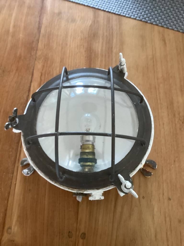 Vintage Bronzen Scheepslamp - Robuuste Maritieme Verlichting, Ophalen of Verzenden