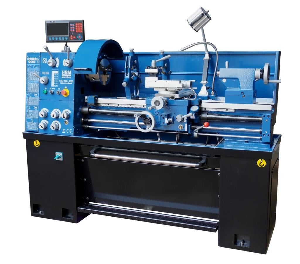 HBM metaaldraaibank 400 x 1000 DRO 400 Volt, Doe-het-zelf en Verbouw, Draaibanken, Ophalen, Zo goed als nieuw, Metaaldraaibank