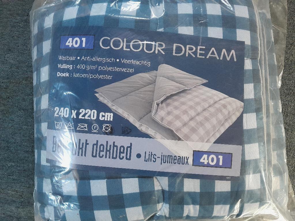 bedrukt wasbaar dekbed, nieuw in verpakking, Huis en Inrichting, Blauw, Ophalen of Verzenden, Deken of Dekbed, Nieuw