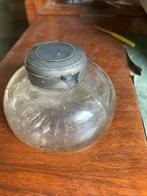 Antieke glazen inktpot in goede staat, Ophalen of Verzenden