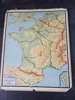 Schoolplaat landkaart Frankrijk, Ophalen of Verzenden, Aardrijkskunde