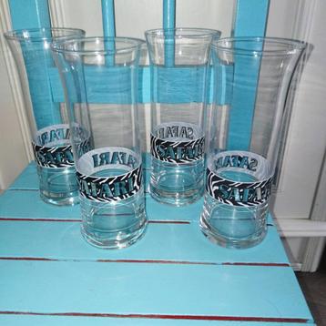Safari longdrink glazen set van 4 beschikbaar voor biedingen