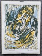Houtgravure Odin 1996 van Rob Stegen (Maastricht), Verzenden