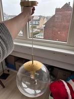 Glazen Bol Lamp Goud - 2 Stuks, Ophalen of Verzenden, Zo goed als nieuw, Glas, Minder dan 50 cm