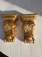 Consoles oud goud kleurig muurconsoles., Ophalen of Verzenden