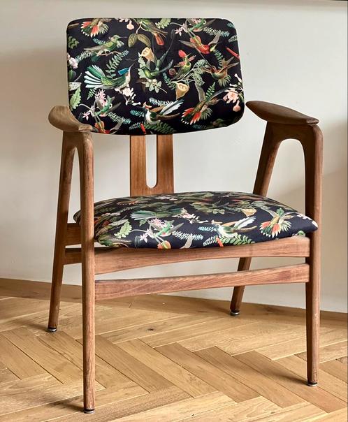 Cees Braakman Pastoe stoel - FT14 - mid Century Dutch Design, Huis en Inrichting, Fauteuils, Zo goed als nieuw, Hout, Stof, Ophalen