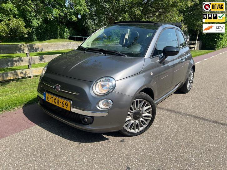 Fiat 500 C 0.9 TwinAir Turbo Cult Cabriodak Clima Leder, Auto's, Fiat, Bedrijf, Te koop, 500C, ABS, Airbags, Airconditioning, Bluetooth