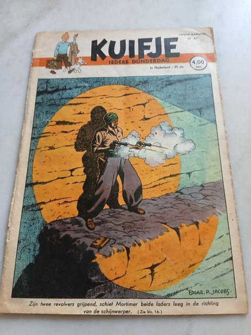 Weekblad Kuifje 1947 nr 47,cover Jacobs,redelijk goede staat, Boeken, Stripboeken, Gelezen, Eén stripboek, Ophalen of Verzenden